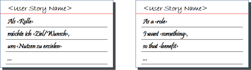 User Story: Schema, (C) Peterjohann Consulting, 2019-2025