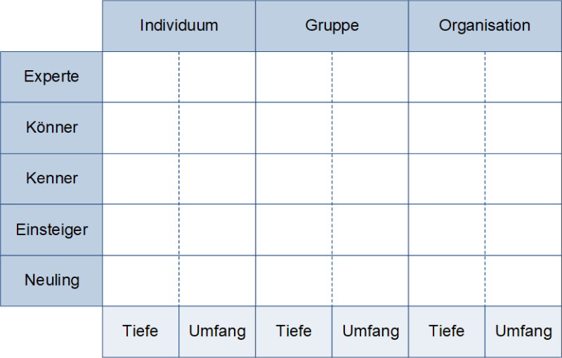 Die Kompetenzstufen für Organisationen, (C) Peterjohann Consulting, 2016-2025