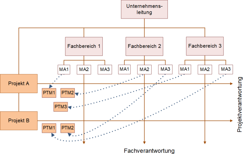 Matrixorganisation in Projekten, (C) Peterjohann Consulting, 2018-2024