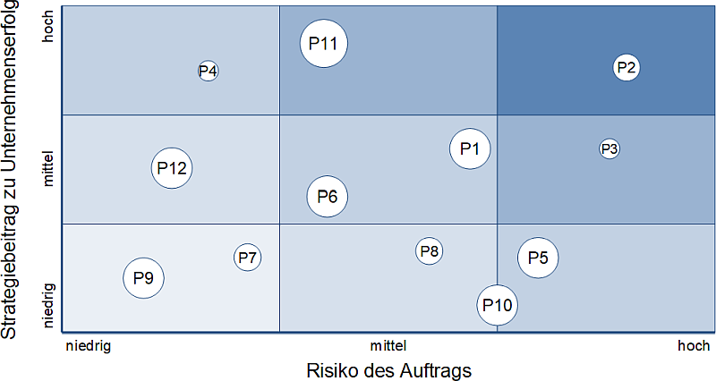 Das Projektportfolio: Risiko vs. Strategiebeitrag, (C) Peterjohann Consulting, 2025-2026 Das Projektportfolio: Risiko vs. Strategiebeitrag, (C) Peterjohann Consulting, 2025-2026