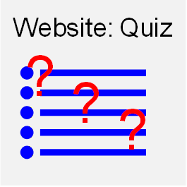 Quiz auf der Website, Icon